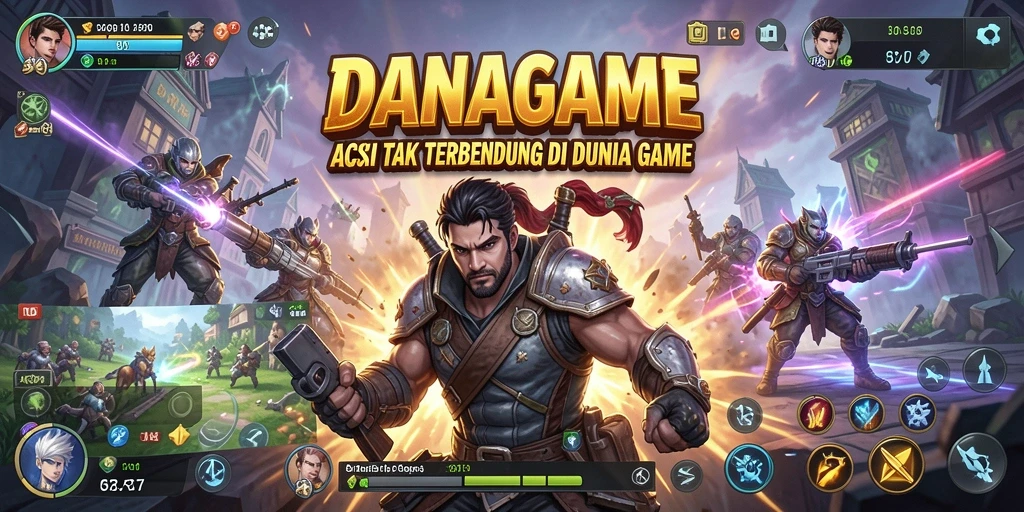 Tampilan gameplay aksi intens di DANAGAME.
