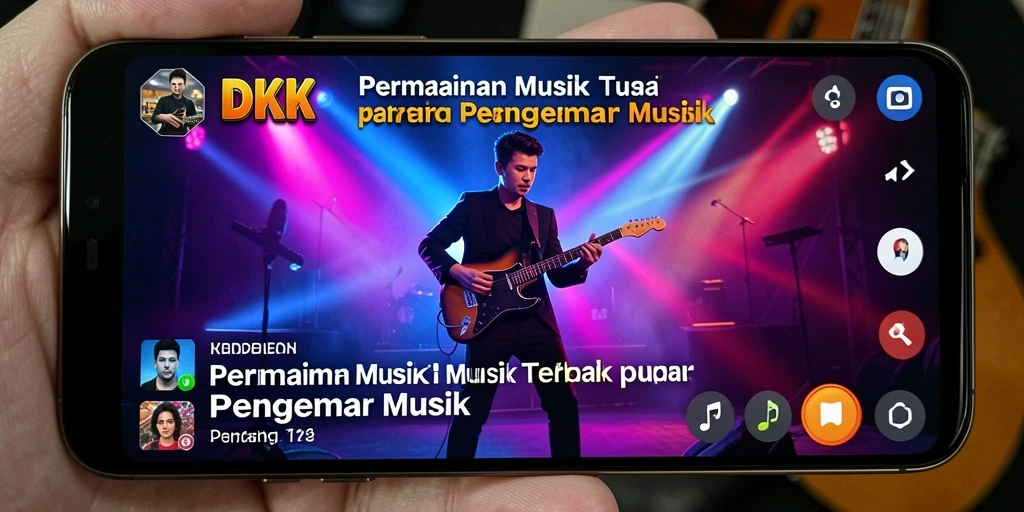 Screenshot DKK menunjukkan gameplay menarik dari permainan musik.