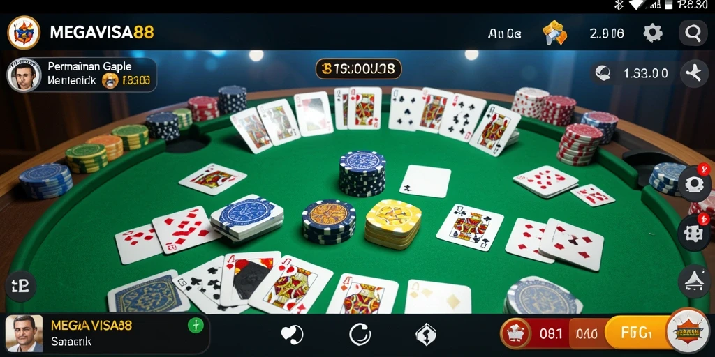 Tampilan gameplay seru dalam bermain Gaple di MEGAVISA88.