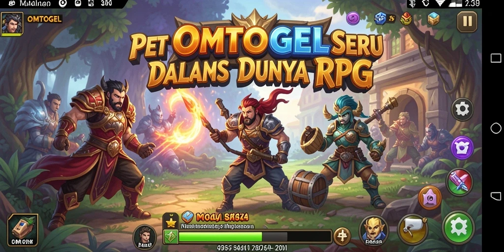 Tampilan utama OMTOGEL menampilkan petualangan seru dalam dunia RPG yang kaya.