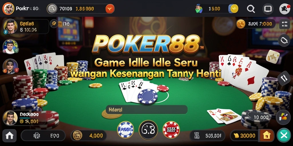 Screenshot POKER88 menampilkan gameplay Idle yang menarik.