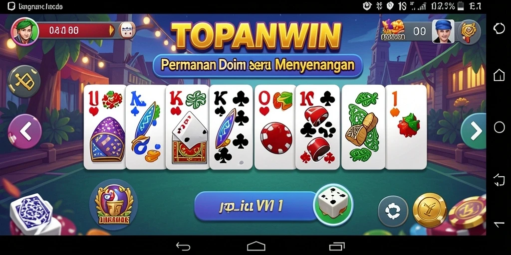 Screenshot gameplay TOPANWIN dengan aksi seru permainan Domino.